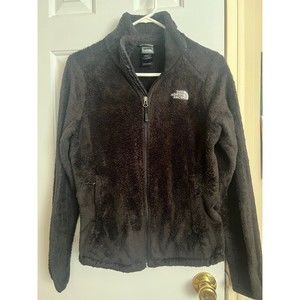 The North Face Women's High Pile Fleece Zip Front Jacket Black Sz Small